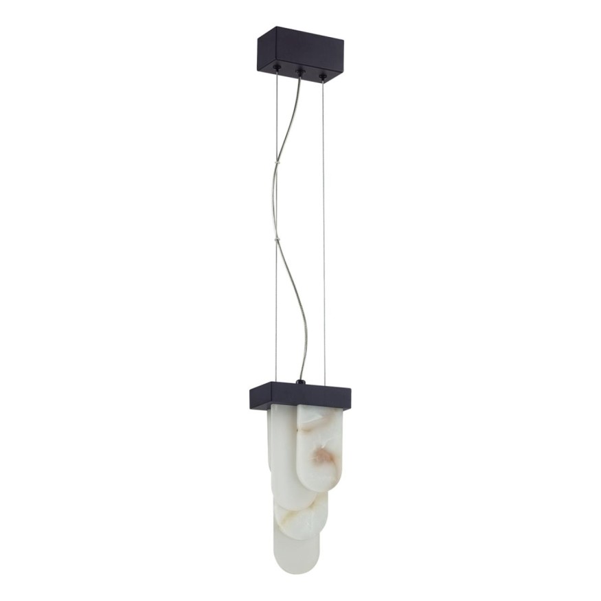 Подвес ODEON LIGHT EXCLUSIVE 5438/12L FOROS черный/металл/смола под алебастр/акрил