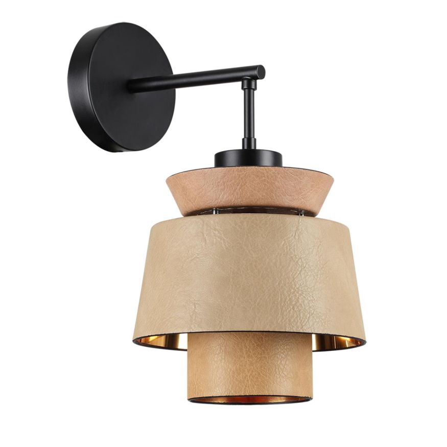 Бра ODEON LIGHT 4992/1W KRESSA черный/бежевый/терракотовый/золотой
