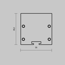 Комплектующие для профиля Led Strip 642037 MAYTONI Накладной-подвесной профиль Серебро