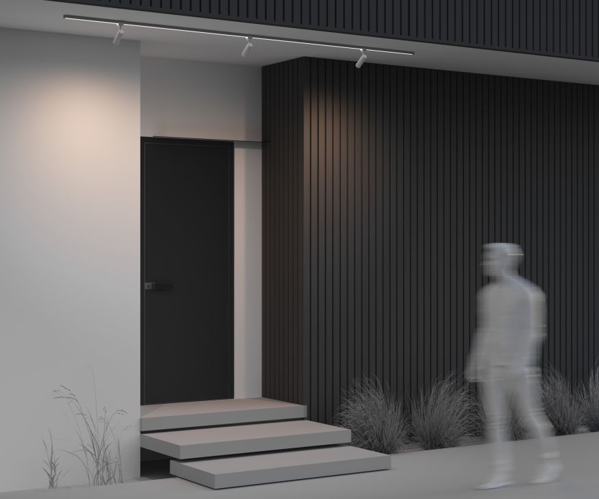 Уличный трековый светильник Outdoor O-TR01-1-S-8WW3K MAYTONI Focus Led Белый