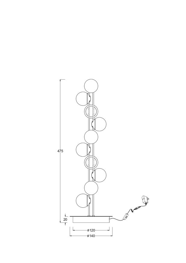 Настольный светильник Maytoni MOD081TL-L14G3K Maytoni Tessara Золото