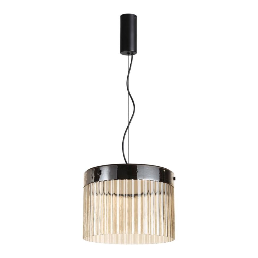 Подвес ODEON LIGHT 5047/24L PILLARI черный/светл.янтарный