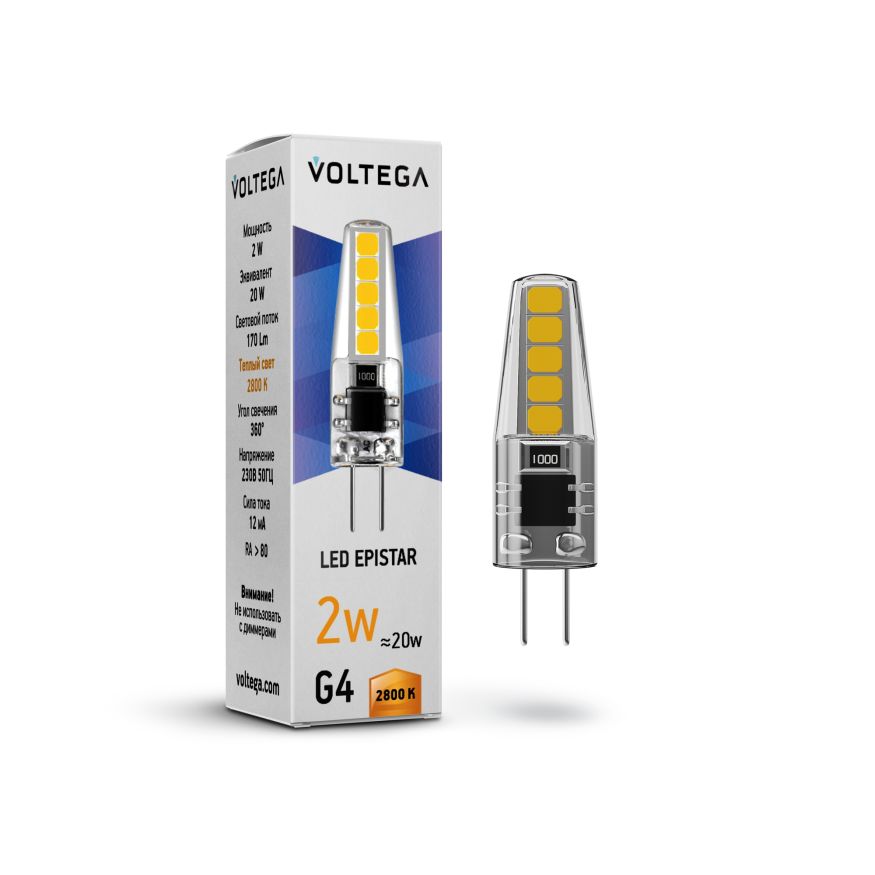 Лампочка Voltega 7144 Voltega Capsule G4 Прозрачный
