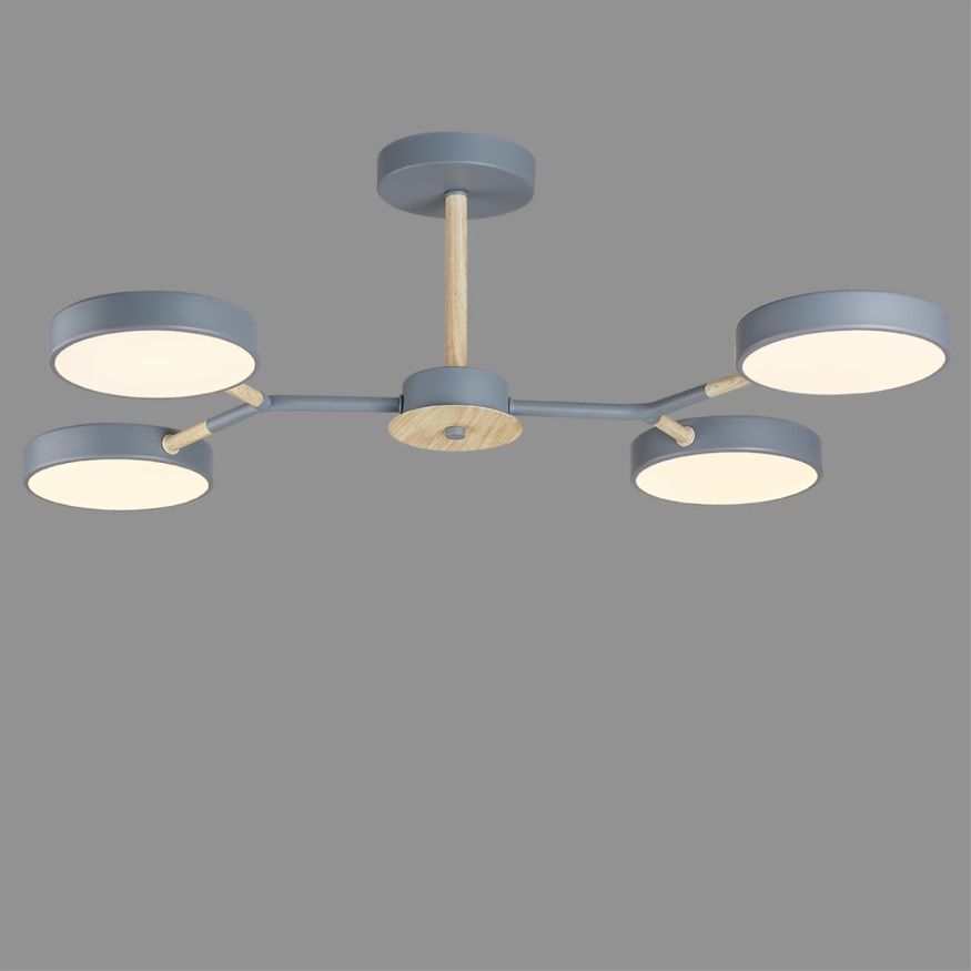 Люстра потолочная LUMION 5651/72CL BRAD серый, дерево