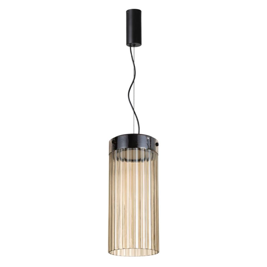 Подвес ODEON LIGHT 5047/10L PILLARI черный/светл.янтарный