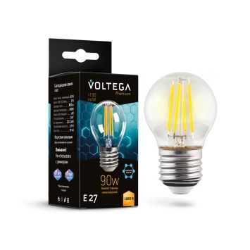 Лампочка Voltega 7224 Voltega Globe E27 9W Graphene Прозрачный