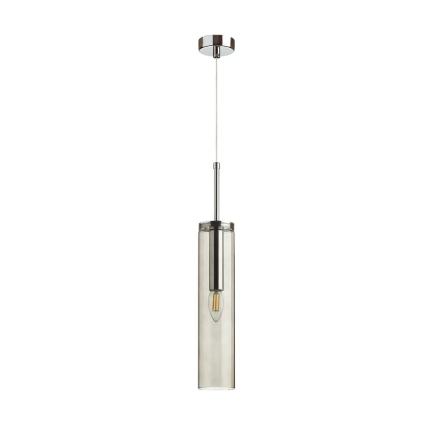 Подвес ODEON LIGHT 4694/1 KLUM хром/дымчатый