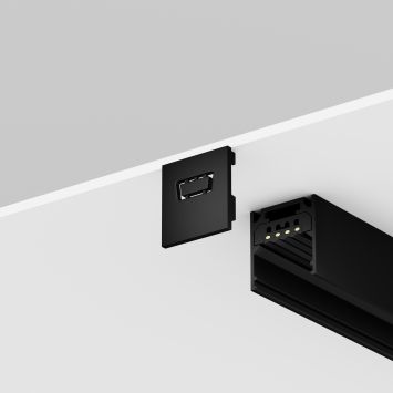 Комплектующие для профиля Outdoor O-TR002-EC MAYTONI Комплектующие для уличной трековой системы Exility IP Черный