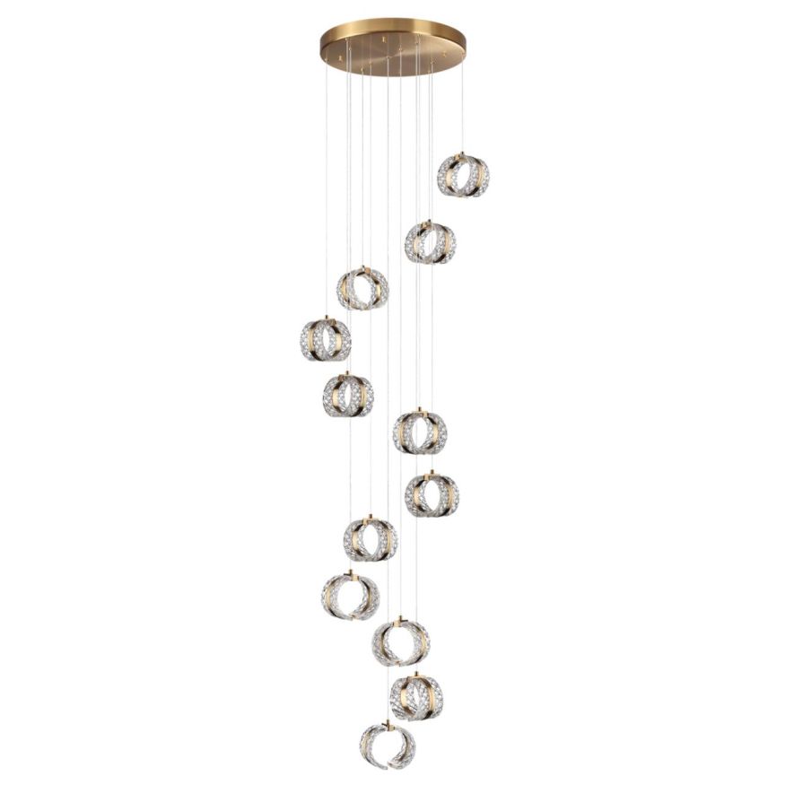 Люстра ODEON LIGHT 5030/83L MIRAGE античн.бронза/прозрачный