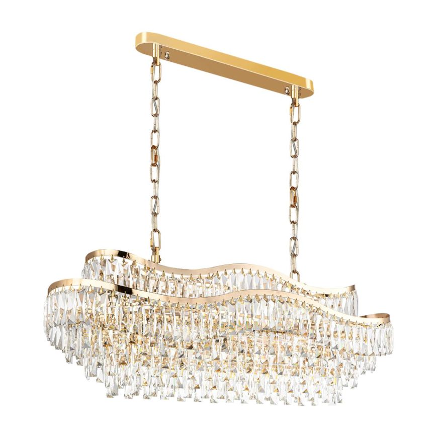 Люстра ODEON LIGHT 5073/15 WAYTA золото/прозрачный
