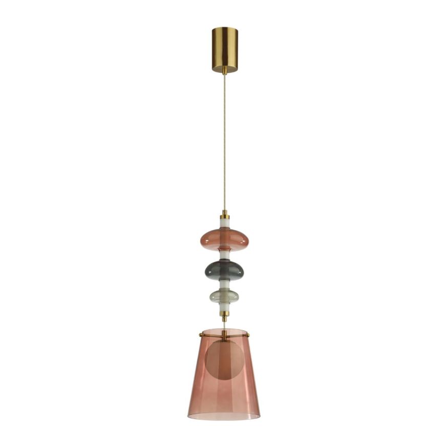 Подвес ODEON LIGHT EXCLUSIVE 5411/18LA Amore бронзовый/бордовый/серый/белый матовый