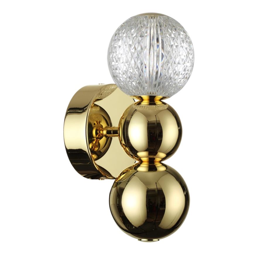 Бра ODEON LIGHT 5008/4WL CRYSTAL золотой/прозрачный/металл/акрил