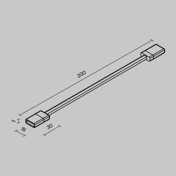 Комплектующие для уличной трековой системы с токоведущими элементами Outdoor O-TR002-SC MAYTONI Комплектующие для уличной трековой системы Exility IP Черный