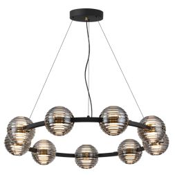Люстра ODEON LIGHT 5041/90L TRONI черн./золото/дымчатый