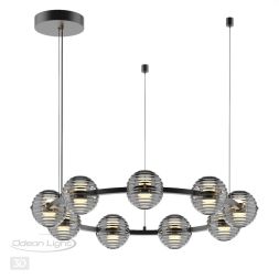 Люстра ODEON LIGHT 5041/90L TRONI черн./золото/дымчатый
