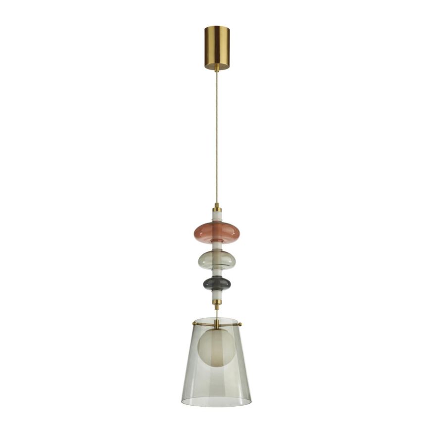 Подвес ODEON LIGHT EXCLUSIVE 5411/18LB Amore бронзовый/серый/бордовый/белый матовый