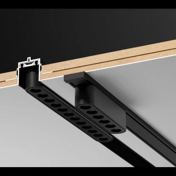 Низковольтный накладной шинопровод, длина 1м (заглушки в комплекте) NOVOTECH 135193 SMAL черный