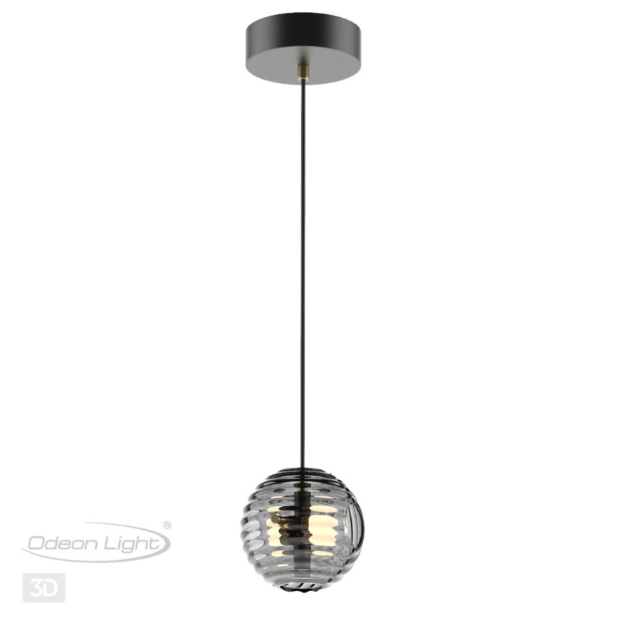 Подвес ODEON LIGHT 5041/12L TRONI черн./золото/дымчатый