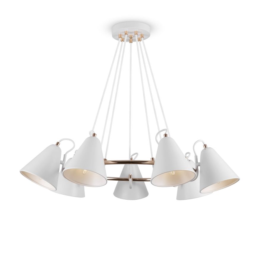 Люстра Freya FR8001PL-07WG Freya Falke Белый с Золотом