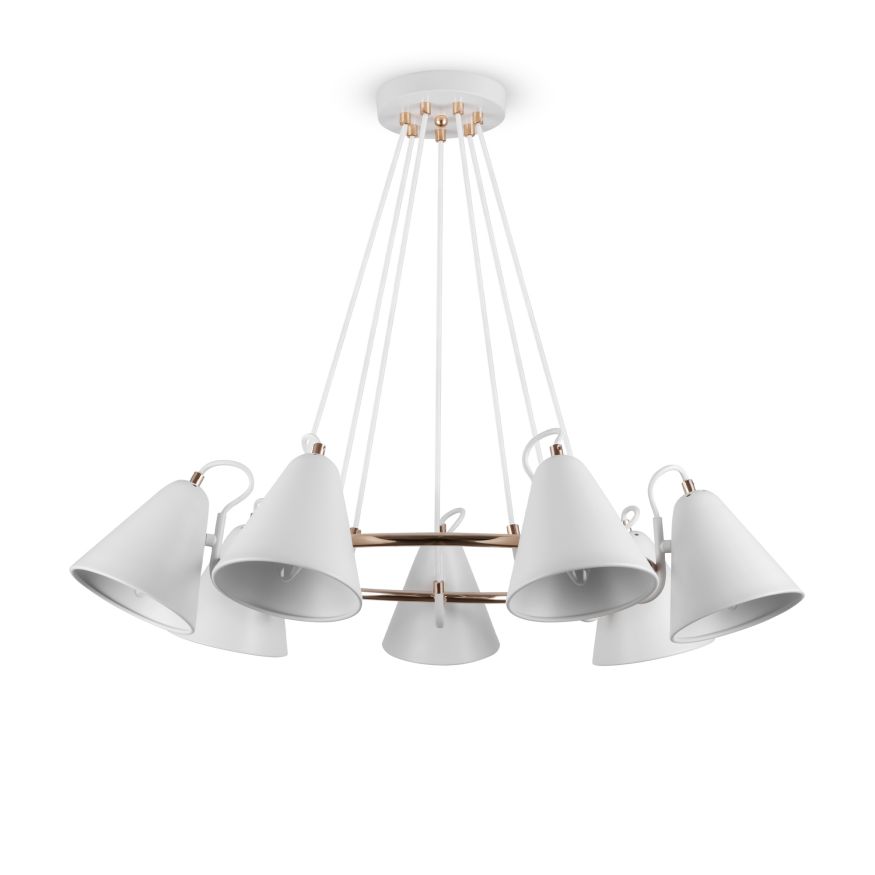 Люстра Freya FR8001PL-07WG Freya Falke Белый с Золотом