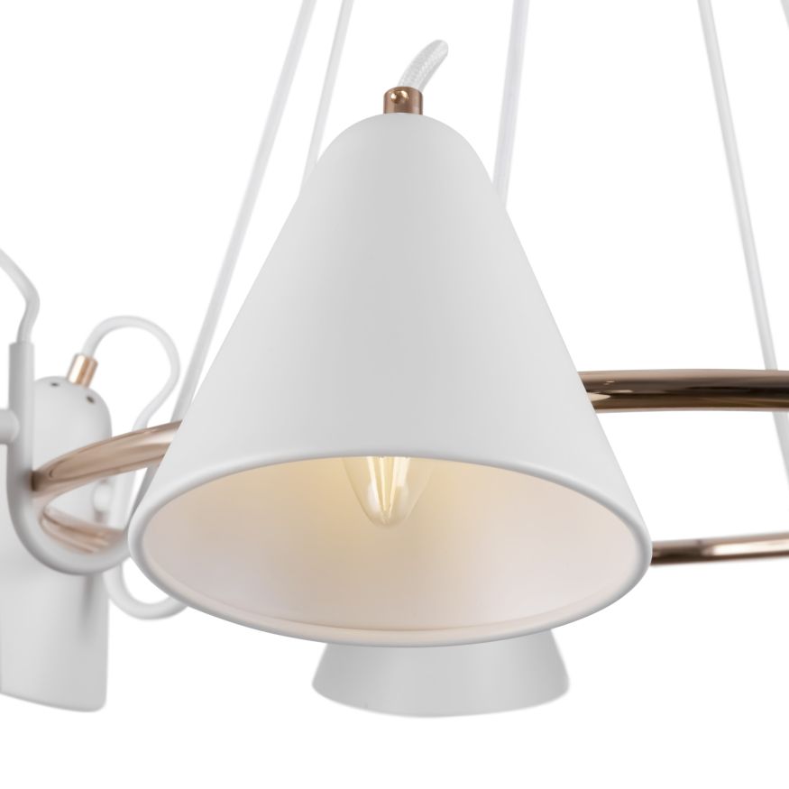 Люстра Freya FR8001PL-07WG Freya Falke Белый с Золотом