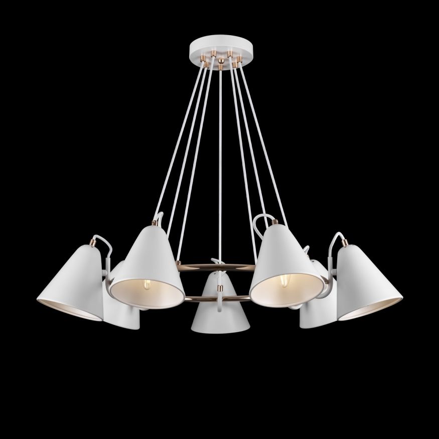 Люстра Freya FR8001PL-07WG Freya Falke Белый с Золотом