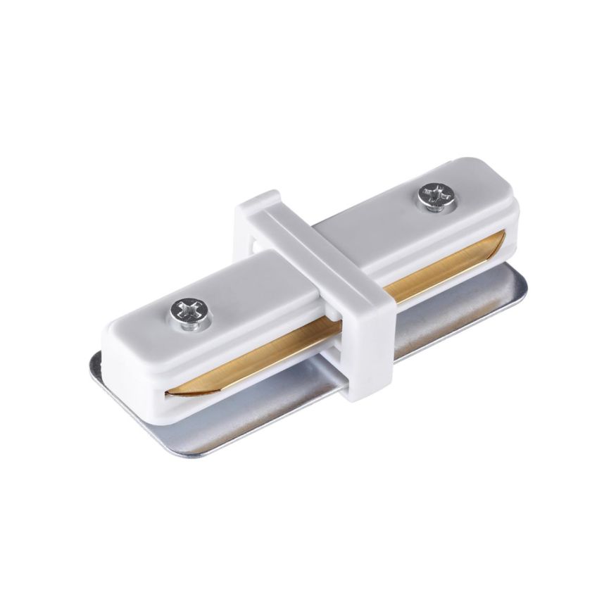 Внутренний соединитель с токопроводом для однофазного двухжильного шинопровода NOVOTECH 135139 белый