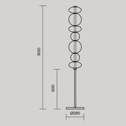Напольный светильник (торшер) Maytoni MOD307FL-L40B3K Maytoni Futuro Черный