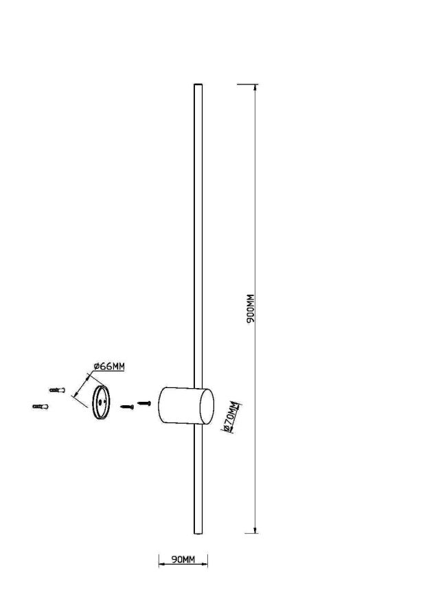 Настенный светильник (бра) Maytoni MOD237WL-L11BS3K Maytoni Light stick Латунь