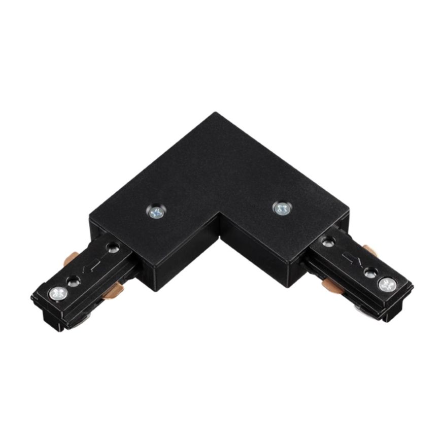 Соединитель для шинопровода  L-образный для однофазного трехжильного шинопровода NOVOTECH 135009 черный