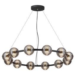 Люстра ODEON LIGHT 5041/120L TRONI черн./золото/дымчатый