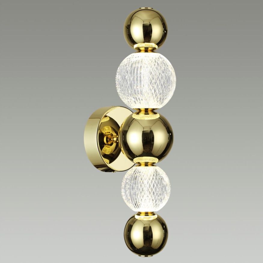 Бра ODEON LIGHT 5008/7WL CRYSTAL золотой/прозрачный/металл/акрил