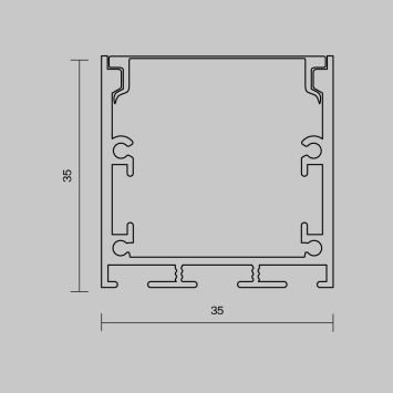 Профиль Led Strip 633002 MAYTONI Накладной-подвесной профиль Серебро