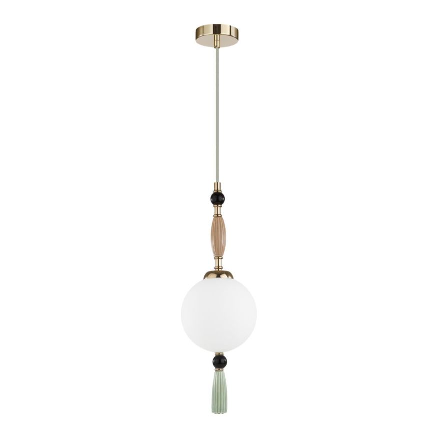 Подвес ODEON LIGHT EXCLUSIVE 5405/1 Palle золотой/коричневый/зеленый/белый матовый