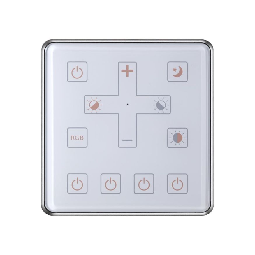 Беспроводной пульт дистанционного управления (настенная панель) (2.4G + Mesh) для арт. 359362-359377 NOVOTECH 359393 GLAT белый