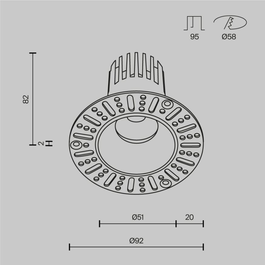 Встраиваемый светильник Technical DL119-10W-3K-TRS-W MAYTONI Dip Белый