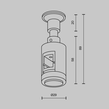 Комплектующие для трековой системы Technical TRA155CW-S1-B MAYTONI Accessories for tracks Flarity Черный