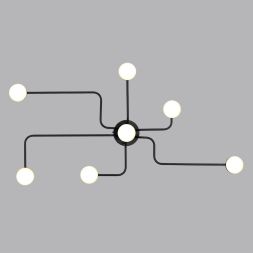 Люстра потолочная LUMION 6532/99CL FLINT чёрный, латунь