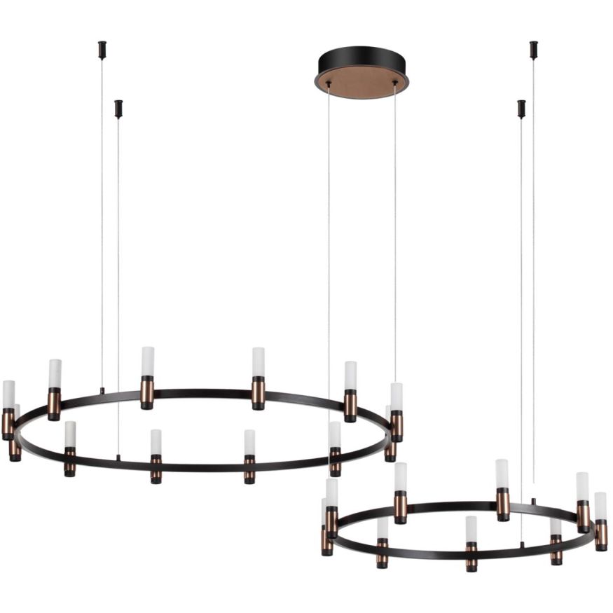 Люстра ODEON LIGHT 5009/98LA Candel матовый черный/ античная бронза/белый/металл/акрил