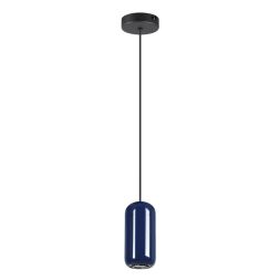 Подвес ODEON LIGHT 5053/1E OVALI черный/синий