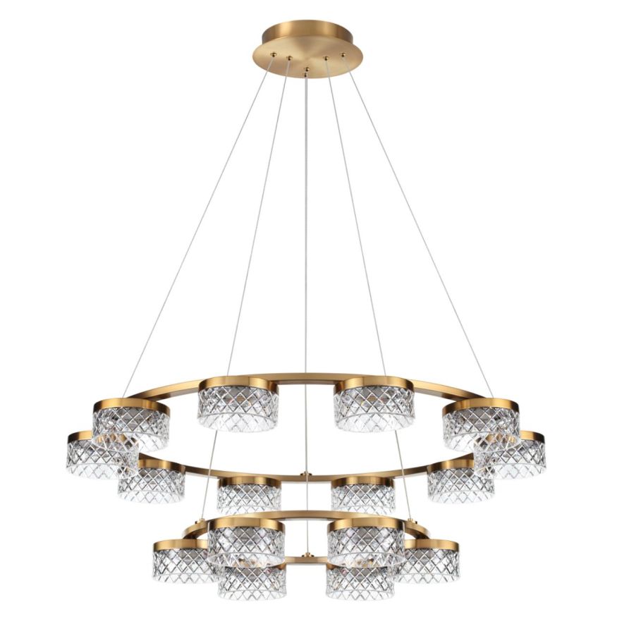 Люстра ODEON LIGHT 5032/96L FIVRE античн.бронза/прозрачный