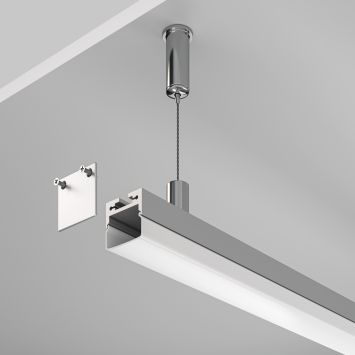 Профиль Led Strip ALM-2020B-S-2M MAYTONI Накладной-подвесной профиль Серебро