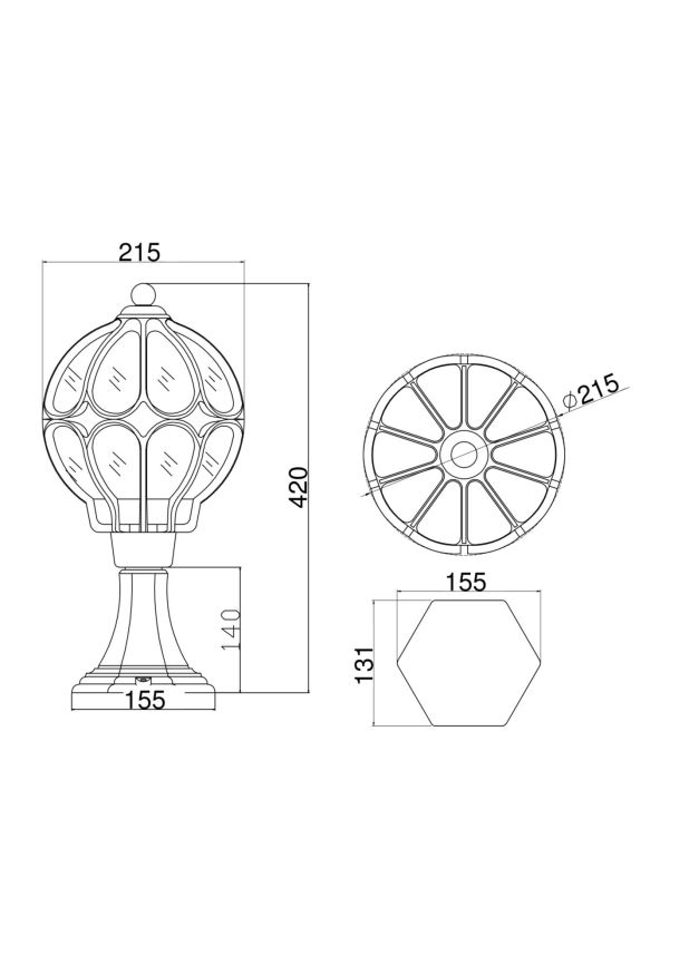 Ландшафтный светильник Outdoor O024FL-01G MAYTONI Via Золото Антик