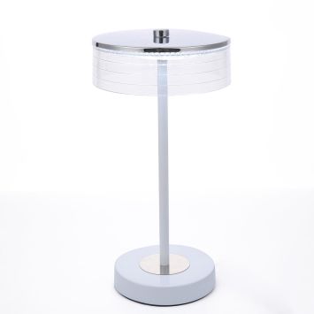 Настольная лампа LUMION 8252/1TL SATIANA серебро, белый, прозрачный