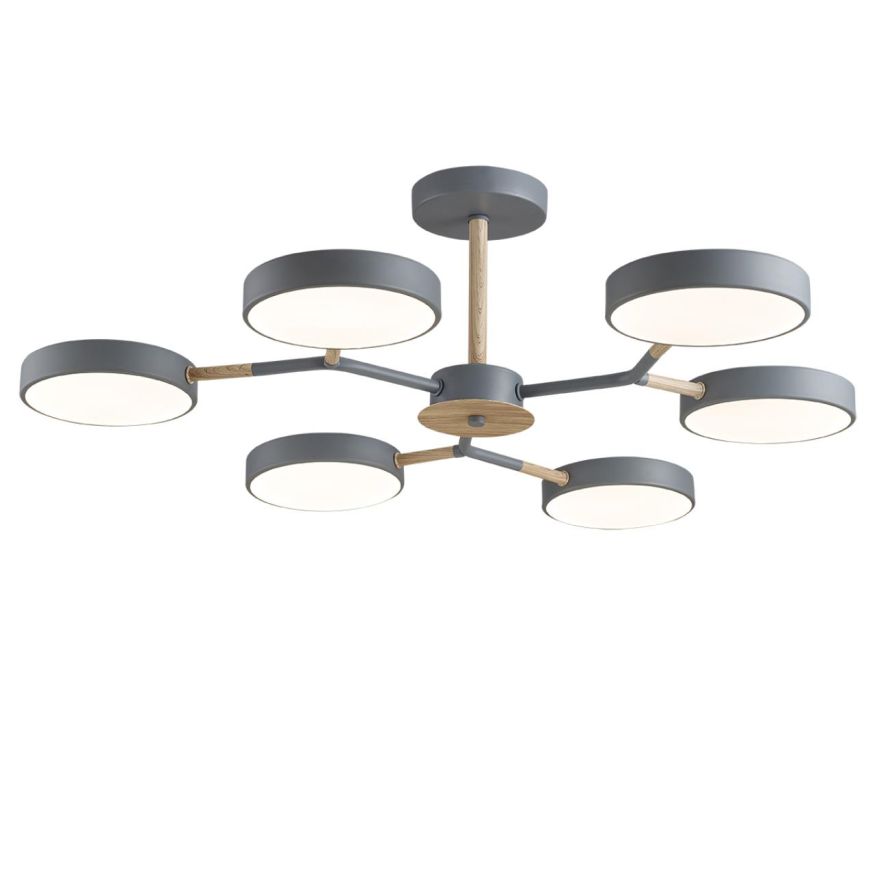 Люстра потолочная LUMION 5651/99CL BRAD серый, дерево