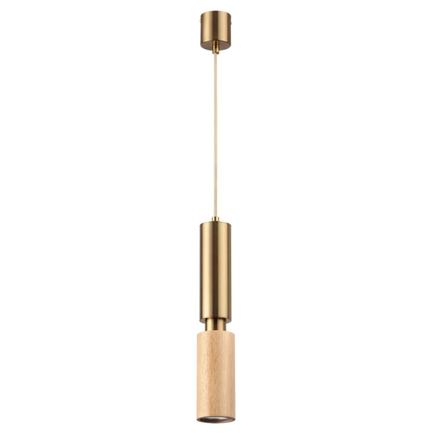 Подвесной ODEON LIGHT 7061/1A CAUCHO светлое дерево/бронзовый