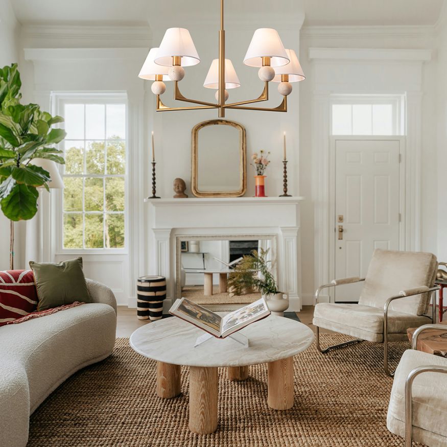 Потолочный светильник Freya FR2043CL-05BS Freya Riley Латунь