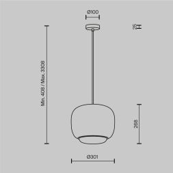 Подвесной светильник Maytoni MOD466PL-L12W3K Maytoni Brio Белый