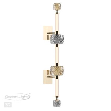 Настенный светильник ODEON LIGHT EXCLUSIVE 5426/34WL KLIFF золотой/белый/дымчатый/коньячный