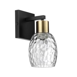 Бра LUMION 6562/1W ICE черный, золотой, прозрачный